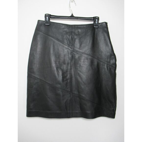 Style & Co Collection Dresses & Skirts - Style & Co Collection Black 100% Leather Mini Skirt Size 10 Vintage Y2K 90's